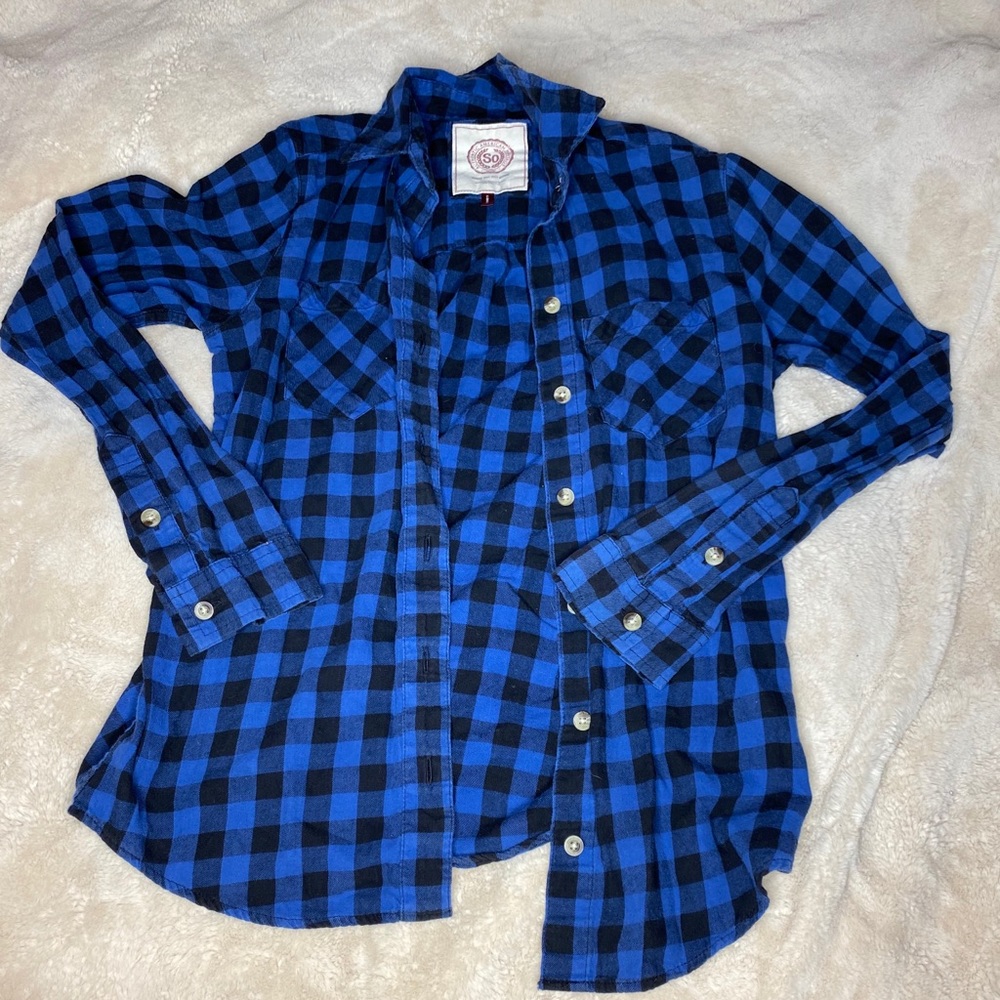 Blue Checkered Flannel